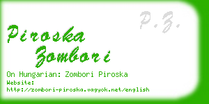 piroska zombori business card